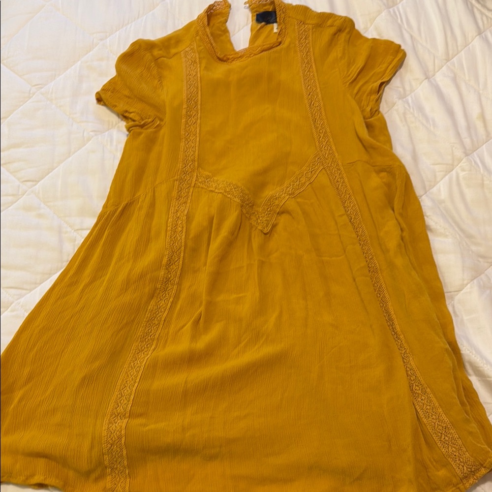 Free People Mustard Yellow Dress
